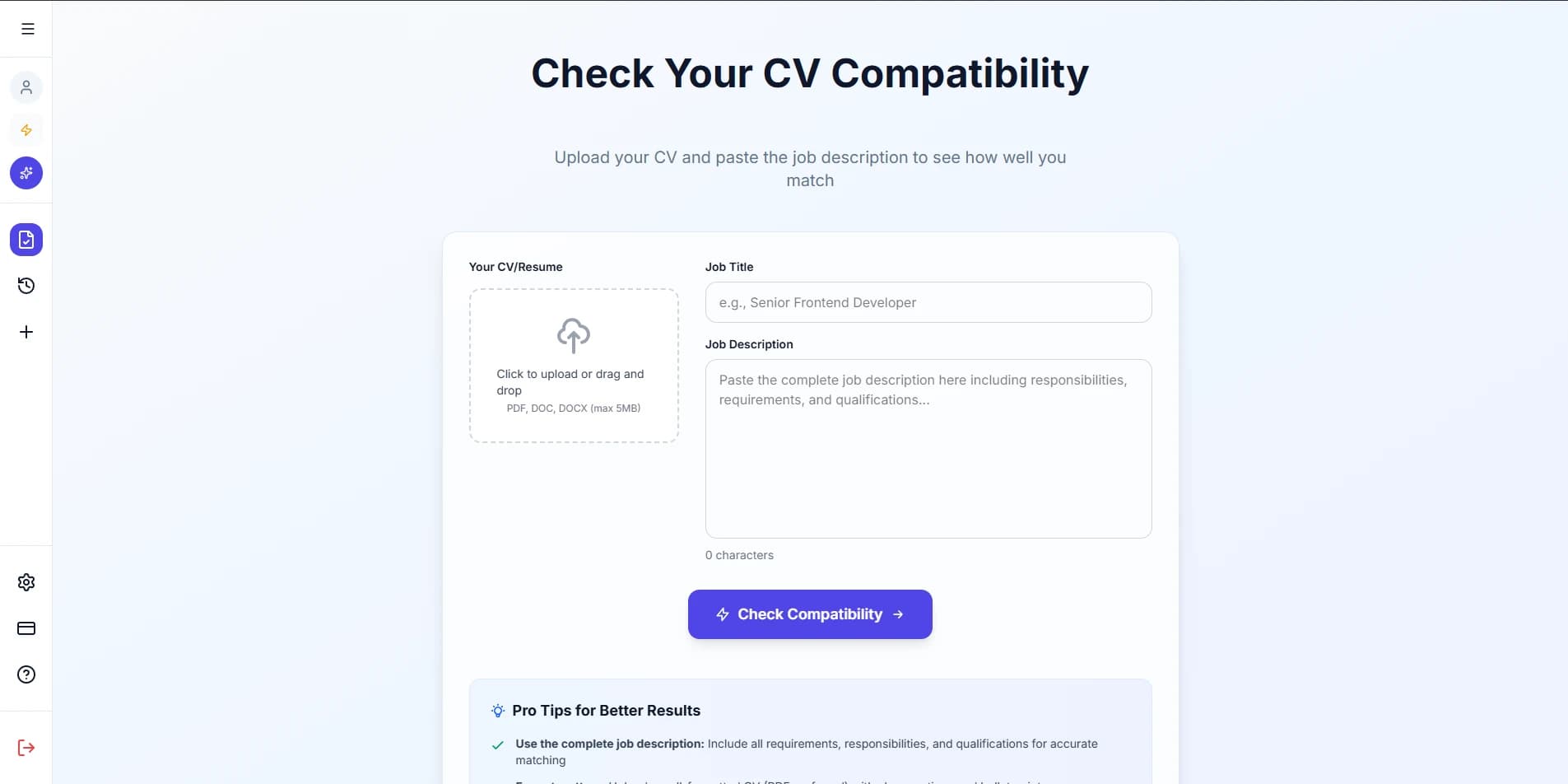 RankMyCv screenshot 2